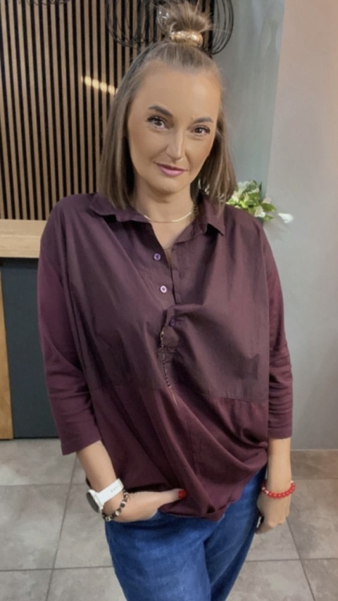 Koszula łączona Wendy Trendy – Bordo