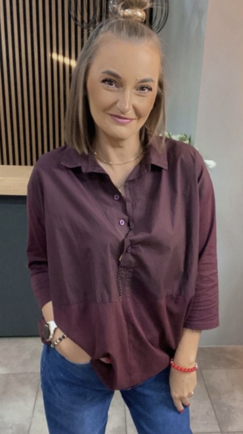 Koszula łączona Wendy Trendy – Bordo