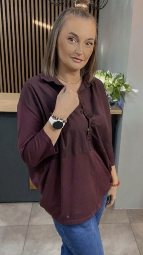 Koszula łączona Wendy Trendy – Bordo