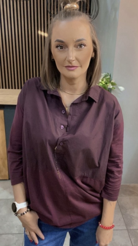 Koszula łączona Wendy Trendy – Bordo