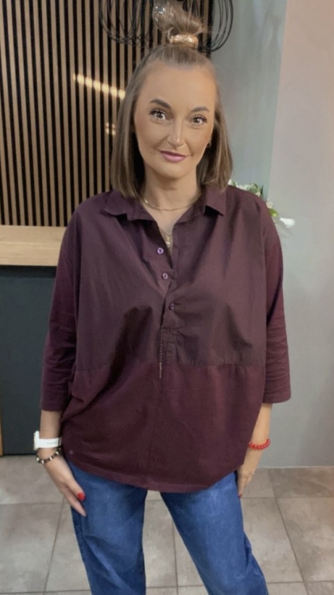 Koszula łączona Wendy Trendy – Bordo