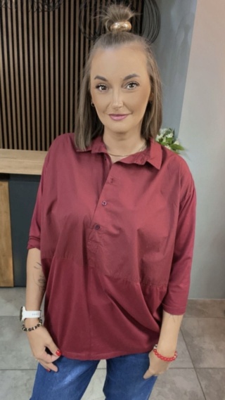 Koszula łączona Wendy Trendy – Burgund