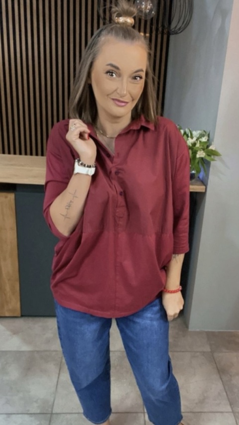 Koszula łączona Wendy Trendy – Burgund