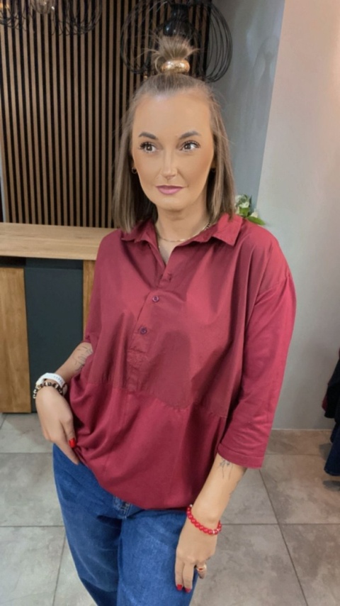 Koszula łączona Wendy Trendy – Burgund