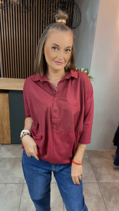 Koszula łączona Wendy Trendy – Burgund