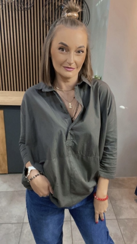 Koszula łączona Wendy Trendy – Grafit