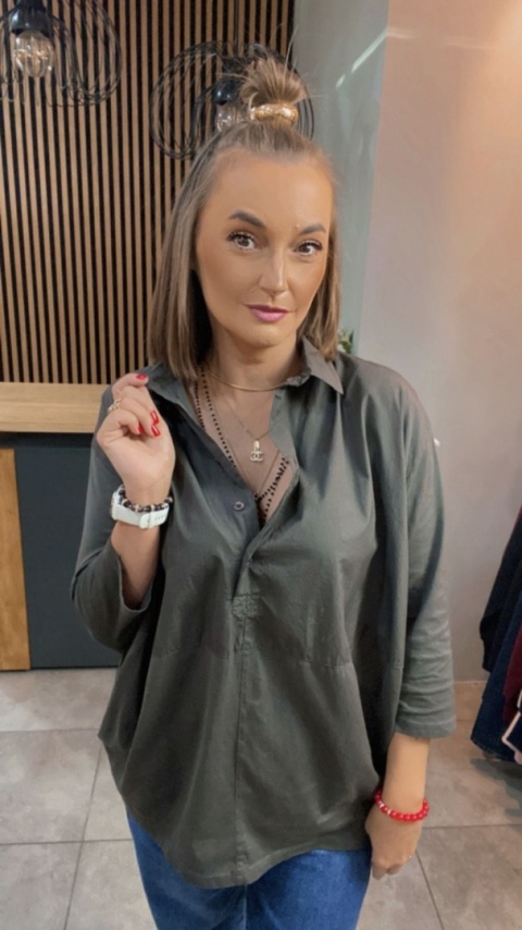 Koszula łączona Wendy Trendy – Grafit