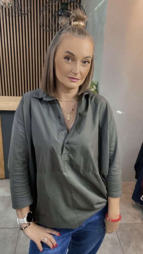 Koszula łączona Wendy Trendy – Grafit