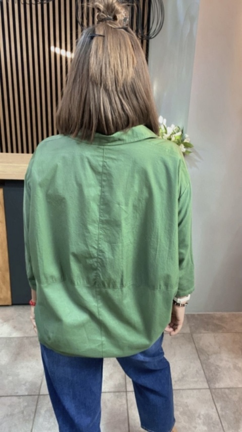 Koszula łączona Wendy Trendy – Zieleń leśna