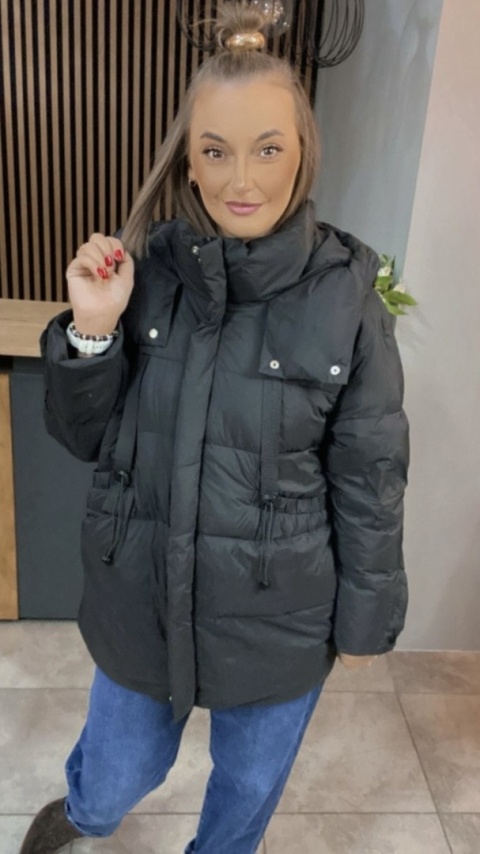 Kurtka premium z naturalnym puchem - Czrana