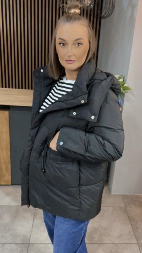Kurtka premium z naturalnym puchem - Czrana