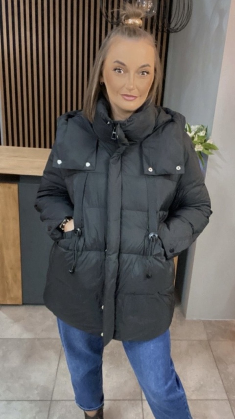 Kurtka premium z naturalnym puchem - Czrana