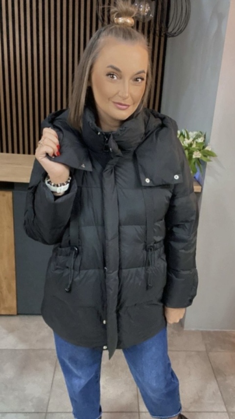 Kurtka premium z naturalnym puchem - Czrana