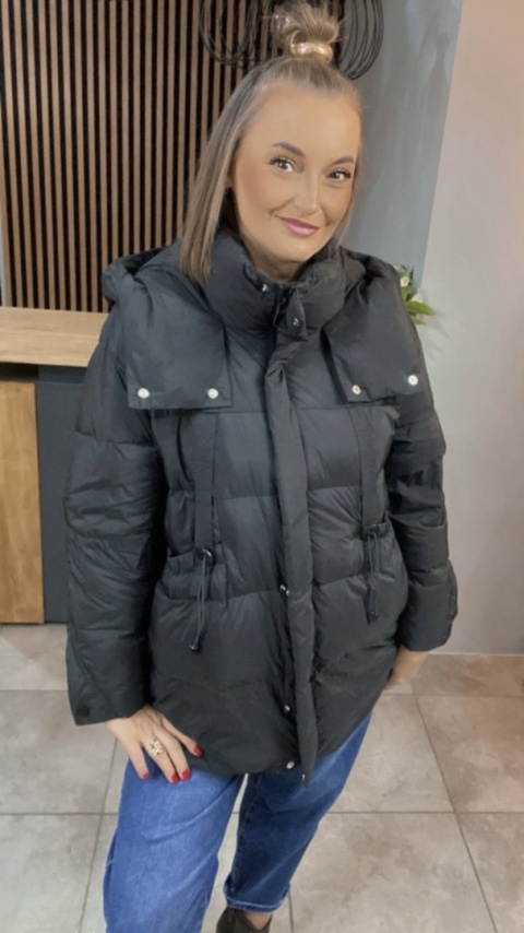 Kurtka premium z naturalnym puchem - Czrana