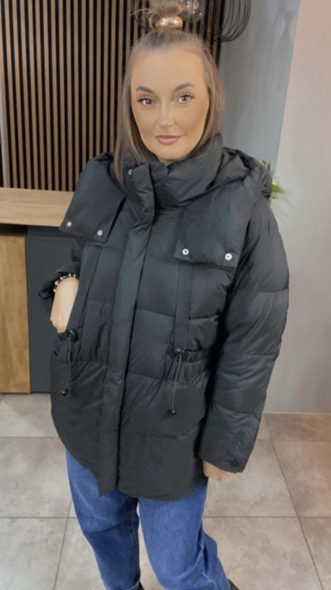 Kurtka premium z naturalnym puchem - Czrana