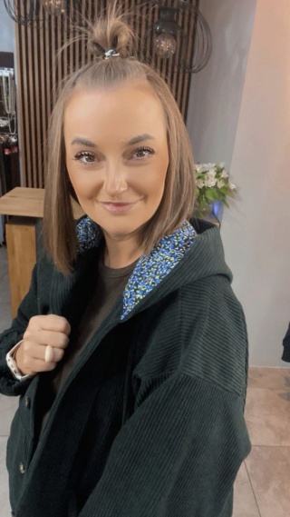 Kurtka sztruksowa z kapturem Wiya - Nero