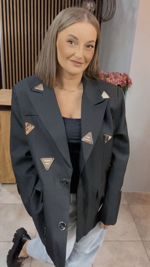 Marynarka C.L Exclusive - metalowe aplikacje w kształcie trójkątów