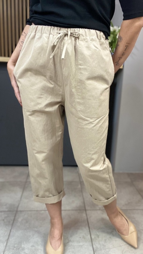 Spodnie troczek Wendy Trendy - Beżowe