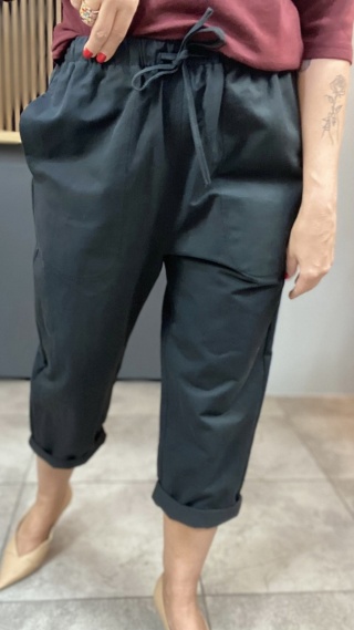 Spodnie troczek Wendy Trendy - Czarne