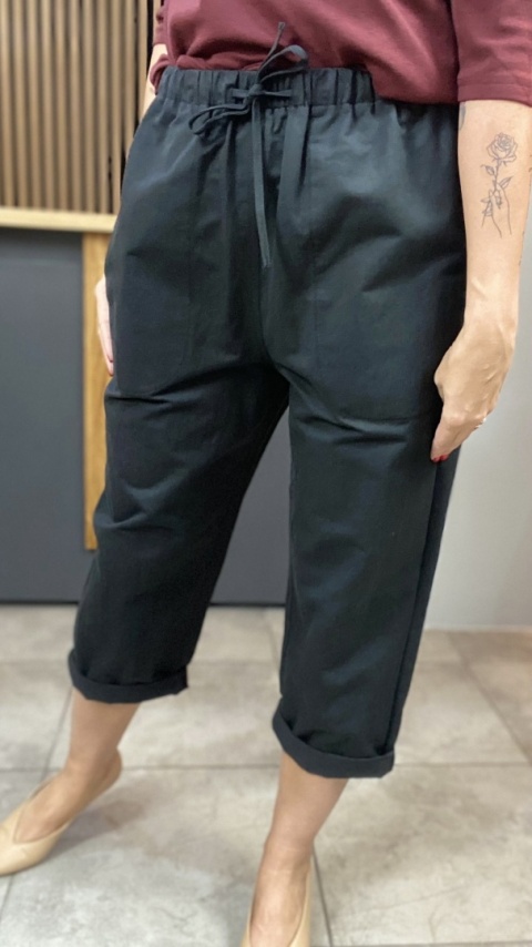 Spodnie troczek Wendy Trendy - Czarne