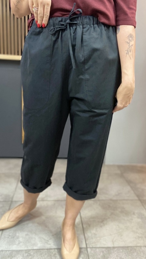 Spodnie troczek Wendy Trendy - Czarne