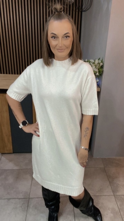 Sukienka dzianinowa Melody - Śmietanka