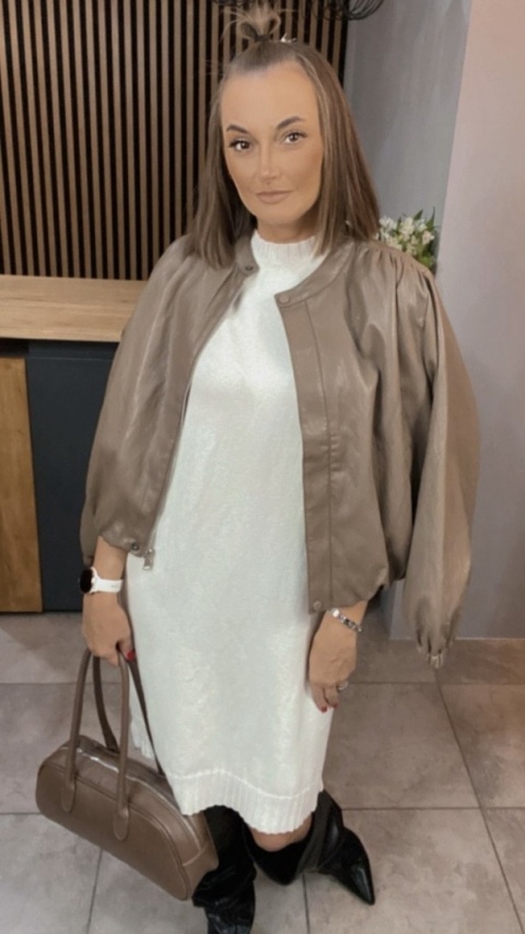 Sukienka dzianinowa Melody - Śmietanka