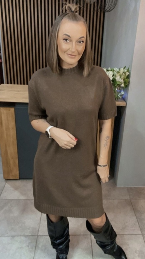 Sukienka dzianinowa Melody - Brąz