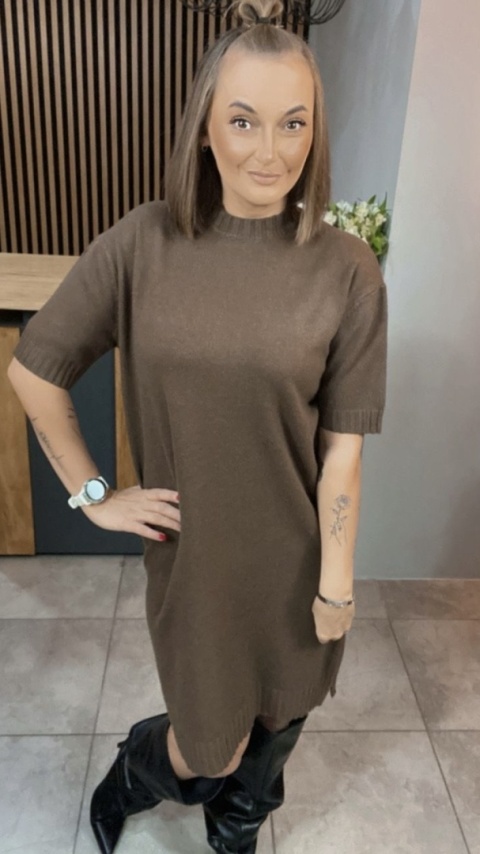 Sukienka dzianinowa Melody - Brąz