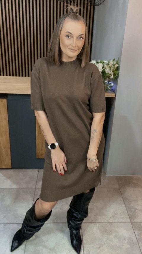 Sukienka dzianinowa Melody - Brąz