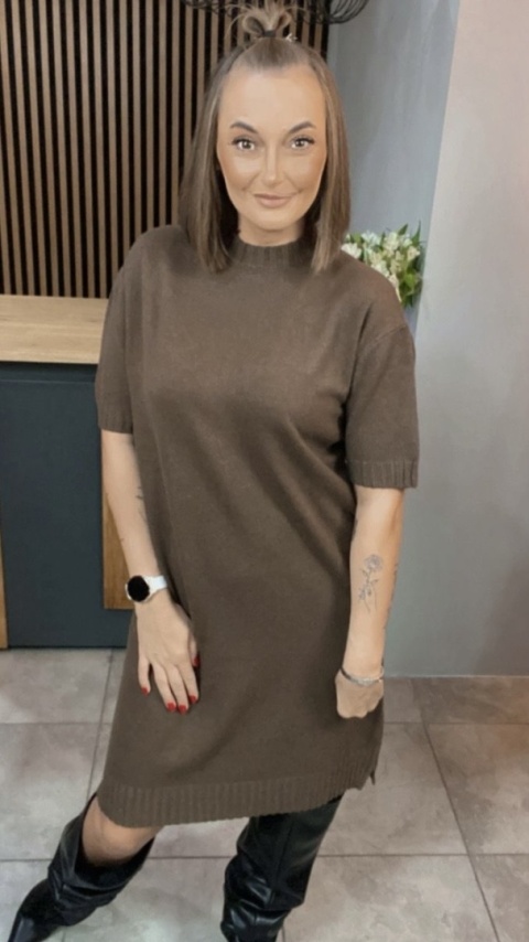 Sukienka dzianinowa Melody - Brąz
