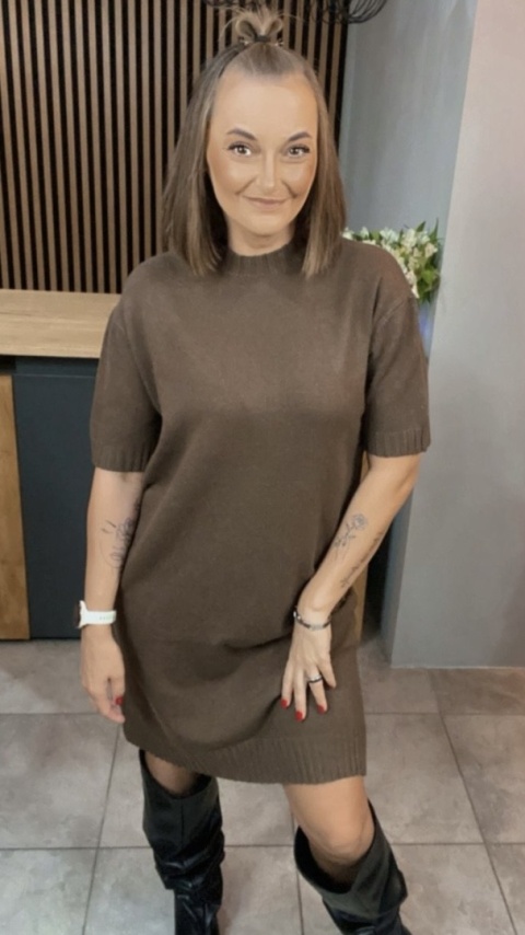 Sukienka dzianinowa Melody - Brąz