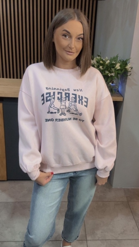 Bluza „EXERCISE" - Puder