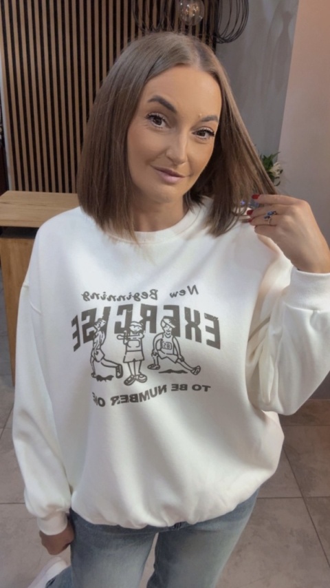 Bluza „EXERCISE" - Śmietanka