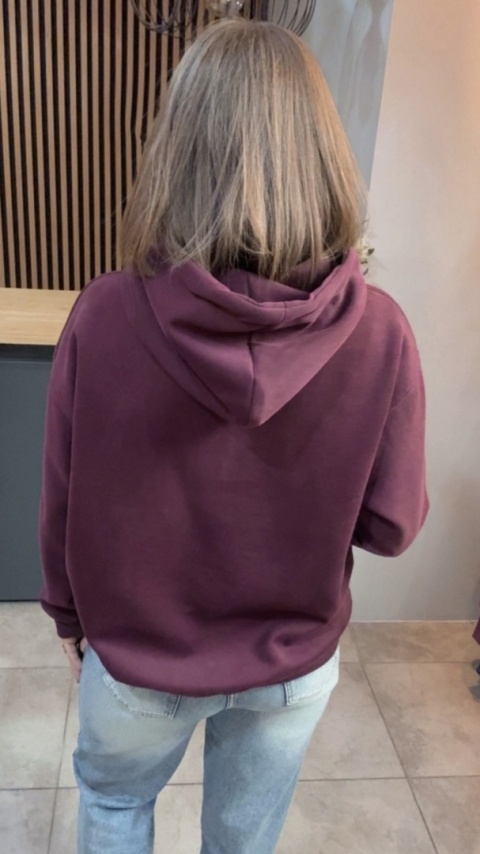 Bluza z kapturem „AMEN" - Bordo