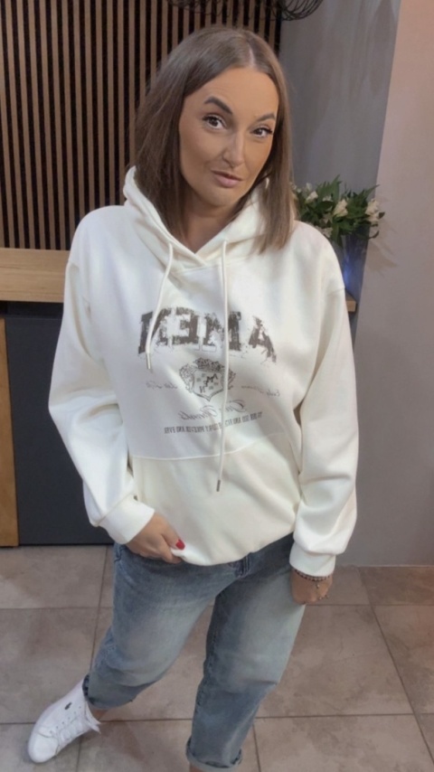 Bluza z kapturem „AMEN" - Biała