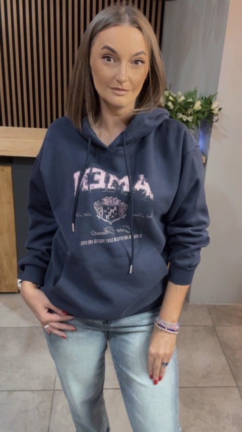 Bluza z kapturem „AMEN" - Granat