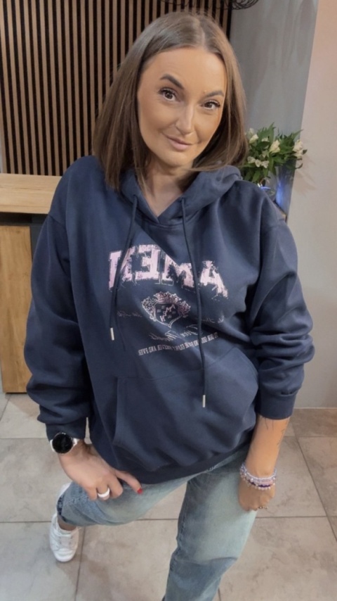 Bluza z kapturem „AMEN" - Granat