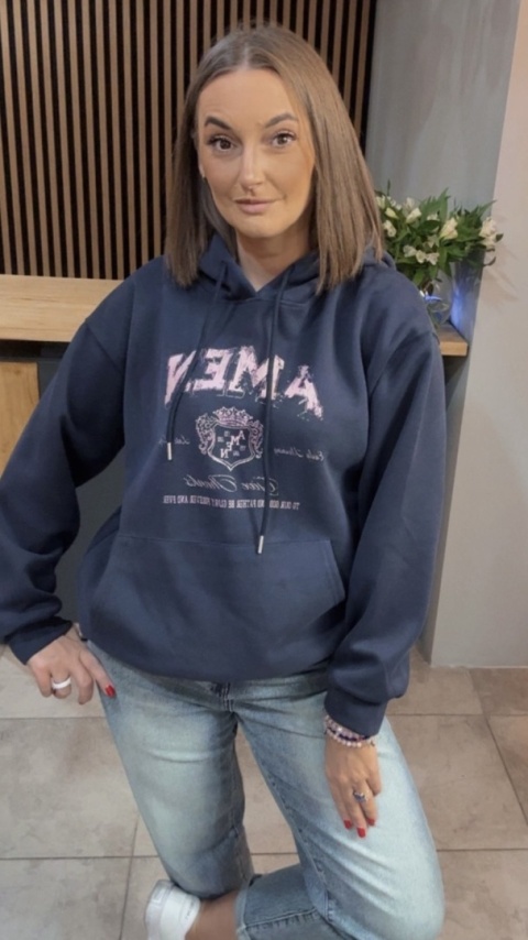 Bluza z kapturem „AMEN" - Granat