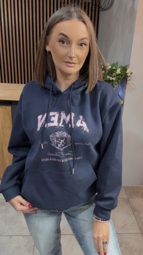 Bluza z kapturem „AMEN" - Granat