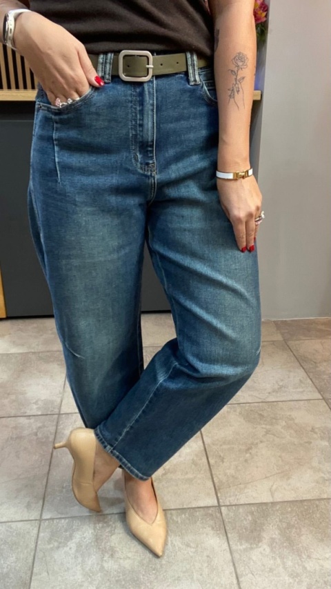 Jeansy Uiuj Banana Fit UBA295-4 - denim vintage