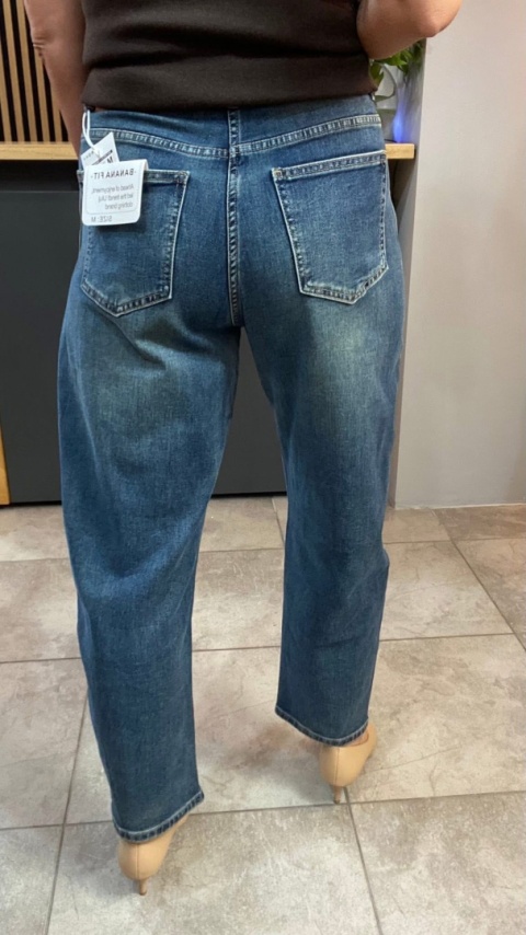 Jeansy Uiuj Banana Fit UBA295-4 - denim vintage