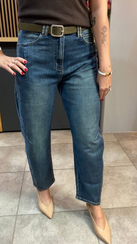 Jeansy Uiuj Banana Fit UBA295-4 - denim vintage