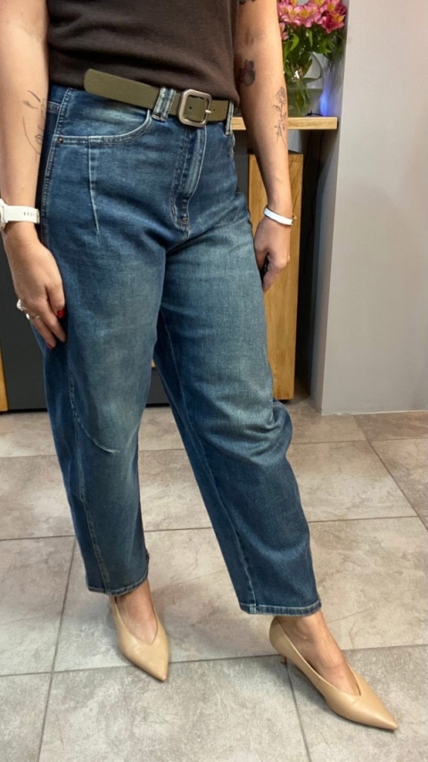 Jeansy Uiuj Banana Fit UBA295-4 - denim vintage
