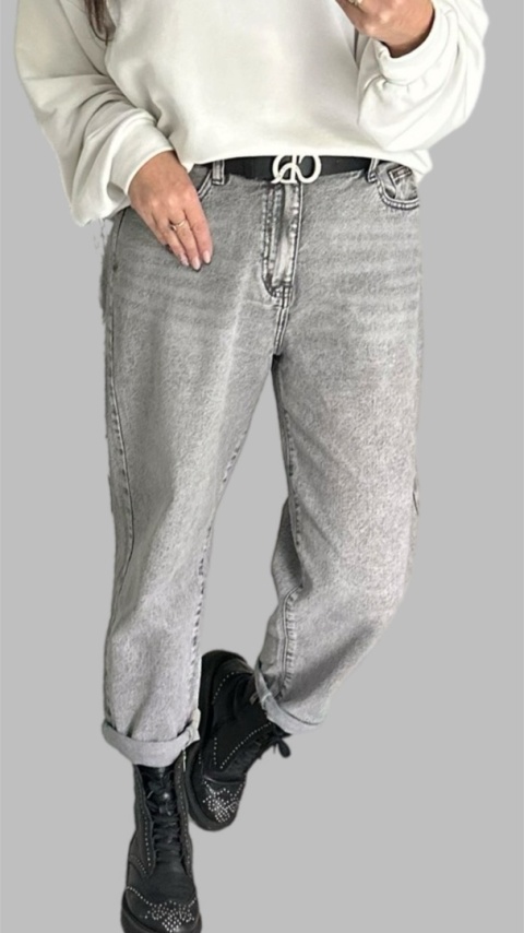 Jeansy Uiuj Boyfriend UBF152-1 – szare