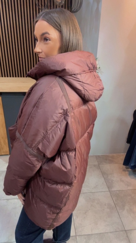 Kurtka „Street Oversize" - Brąz wpadający w Burgund