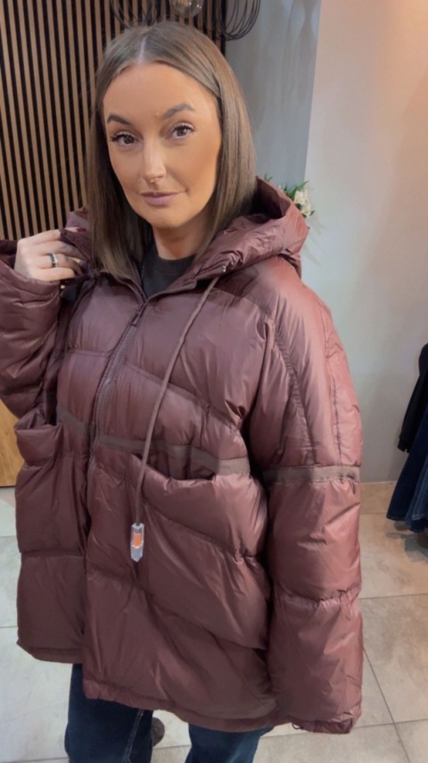 Kurtka „Street Oversize" - Brąz wpadający w Burgund