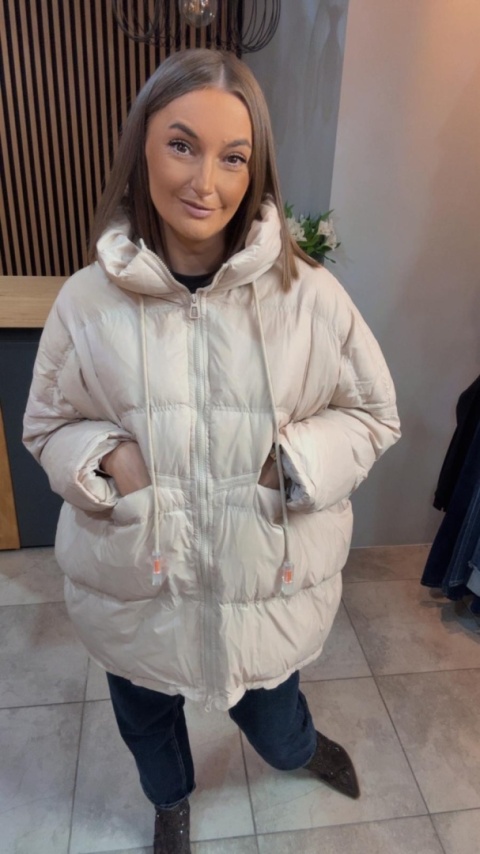 Kurtka „Street Oversize" - Śmietanka