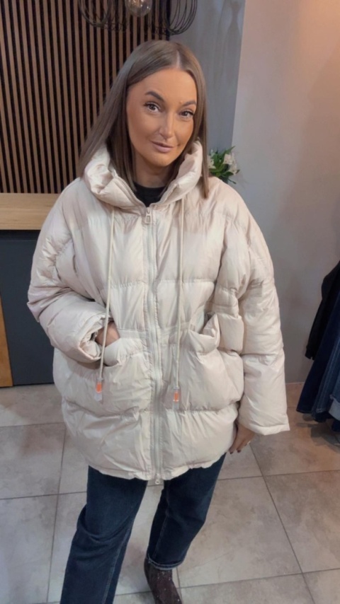 Kurtka „Street Oversize" - Śmietanka