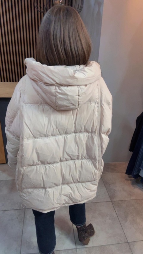 Kurtka „Street Oversize" - Śmietanka